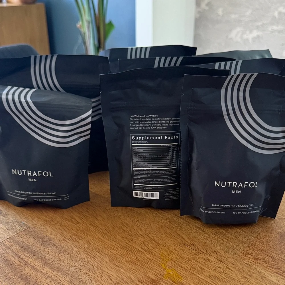 Nutrafol Men Hair Growth Nutraceutical Support Refill Bag 120 Capsules - Picture 6 of 6